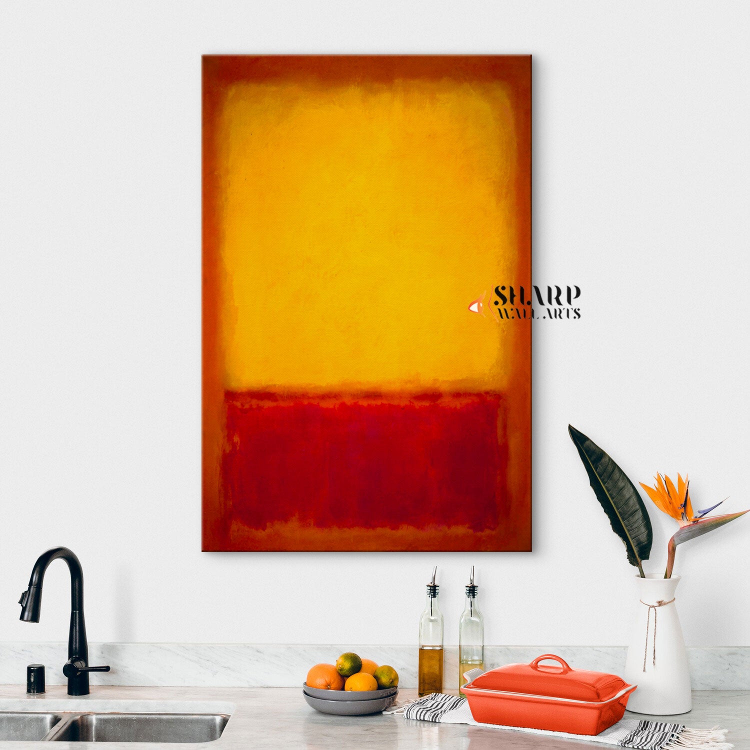 Mark Rothko Yellow And Red Canvas Wall Art