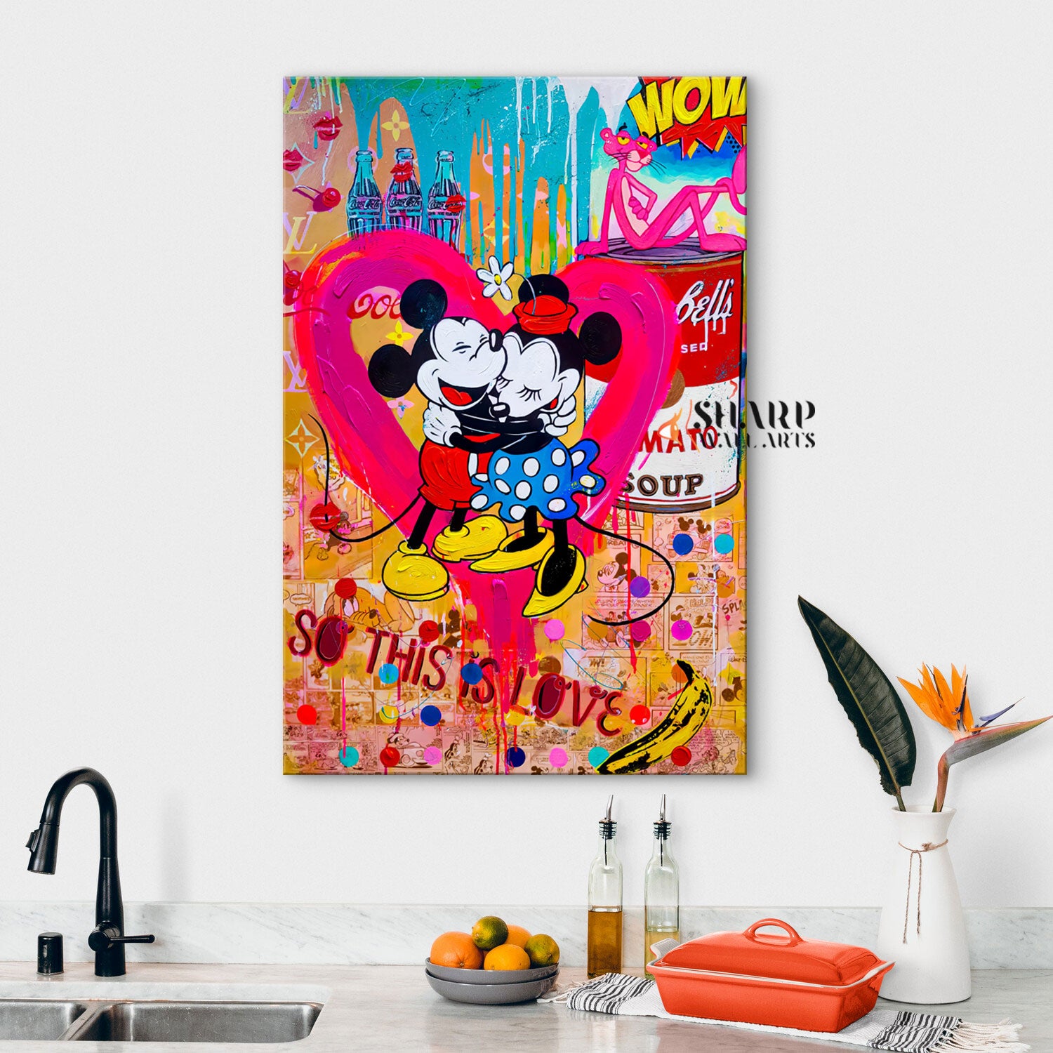 Mouse Love Canvas Wall Art