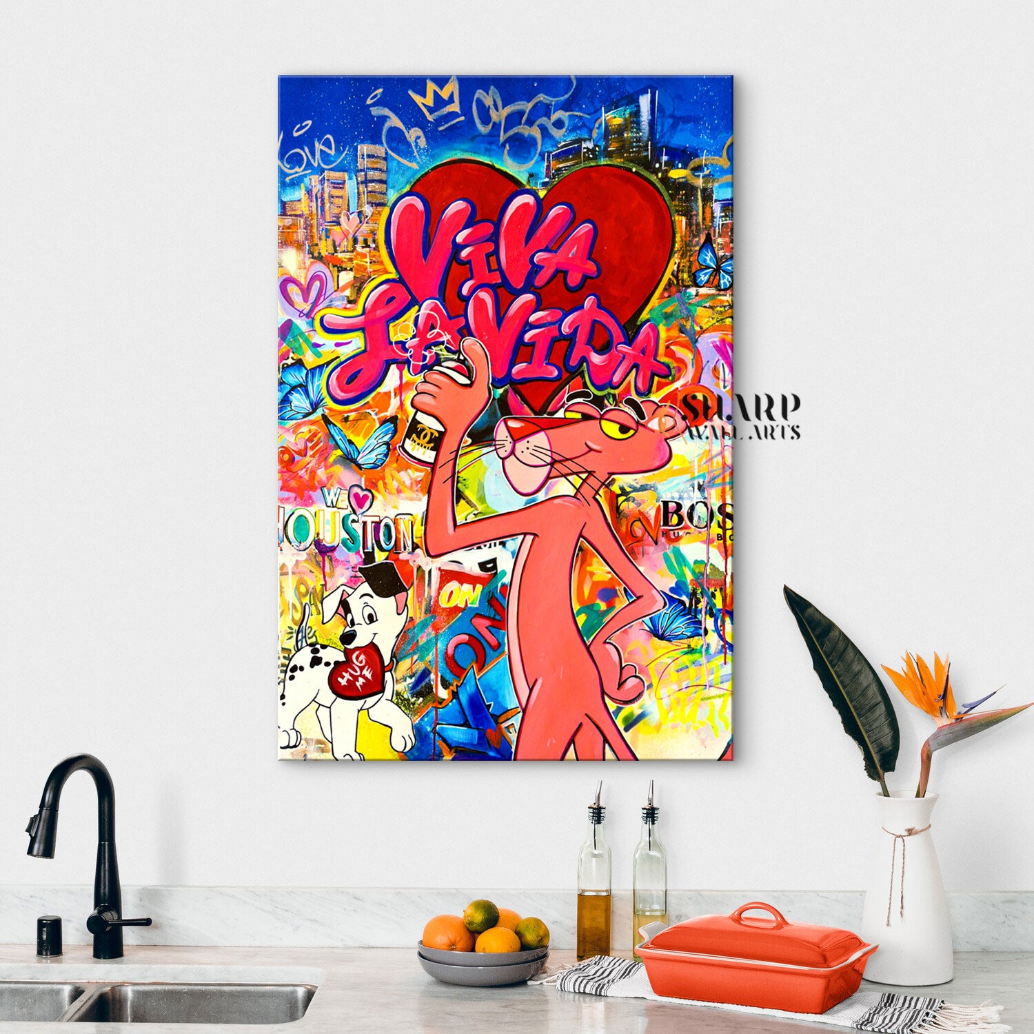 Panther The Painter Canvas Wall Art