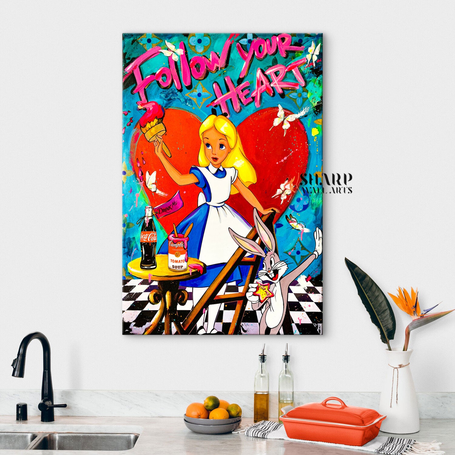 Alice Follow Your Heart Canvas Wall Art