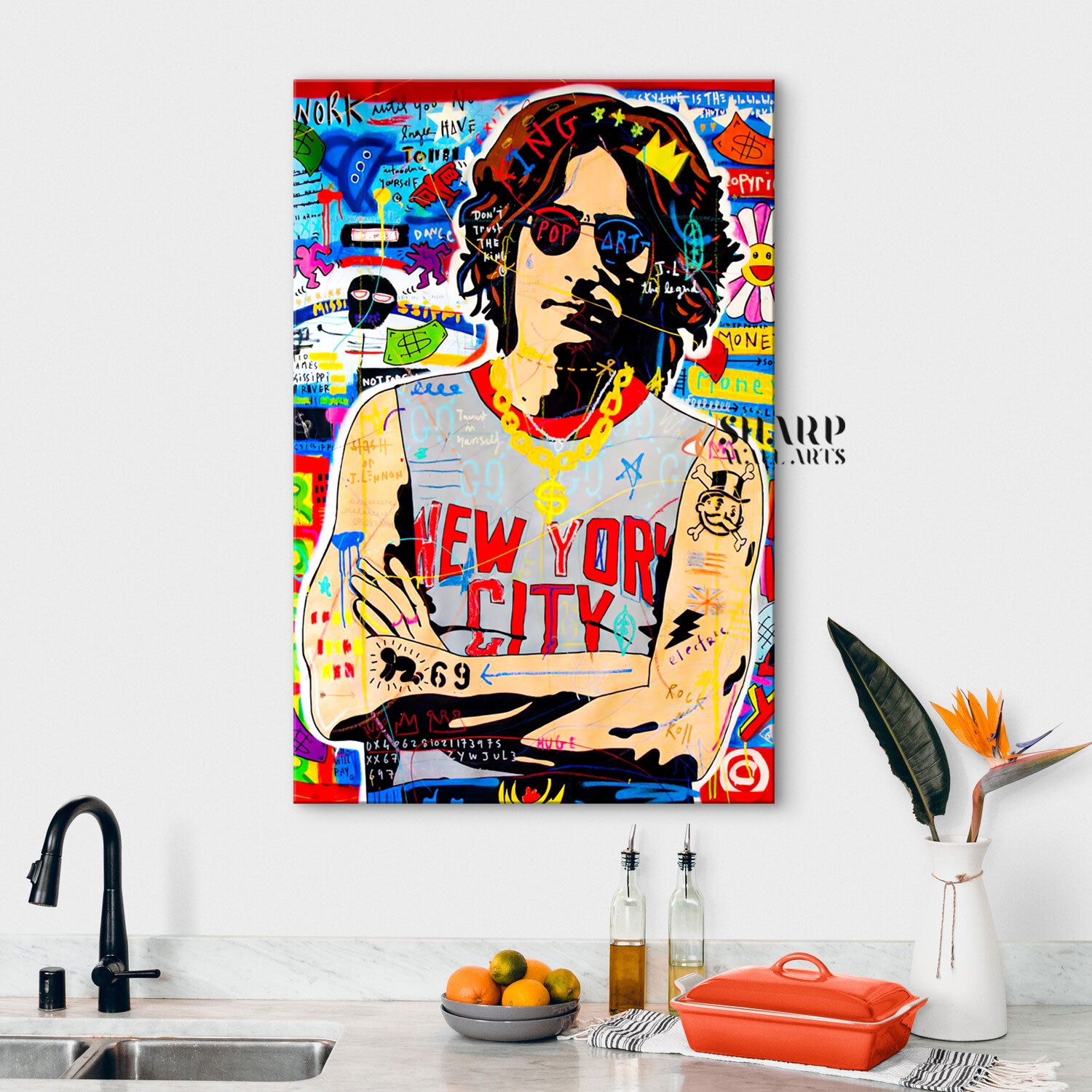 John Lennon Pop Art Canvas