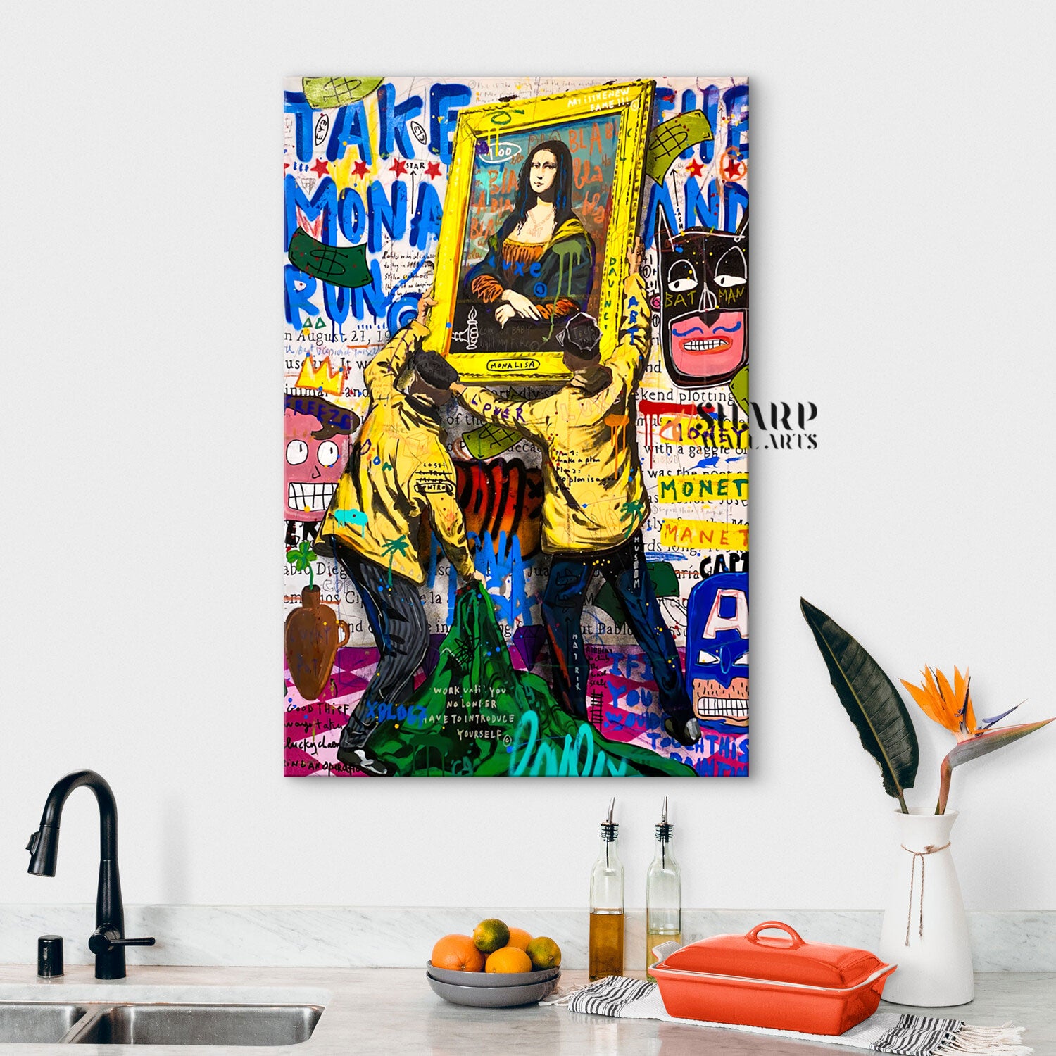 The Theft Of The Mona Lisa Canvas Wall Art