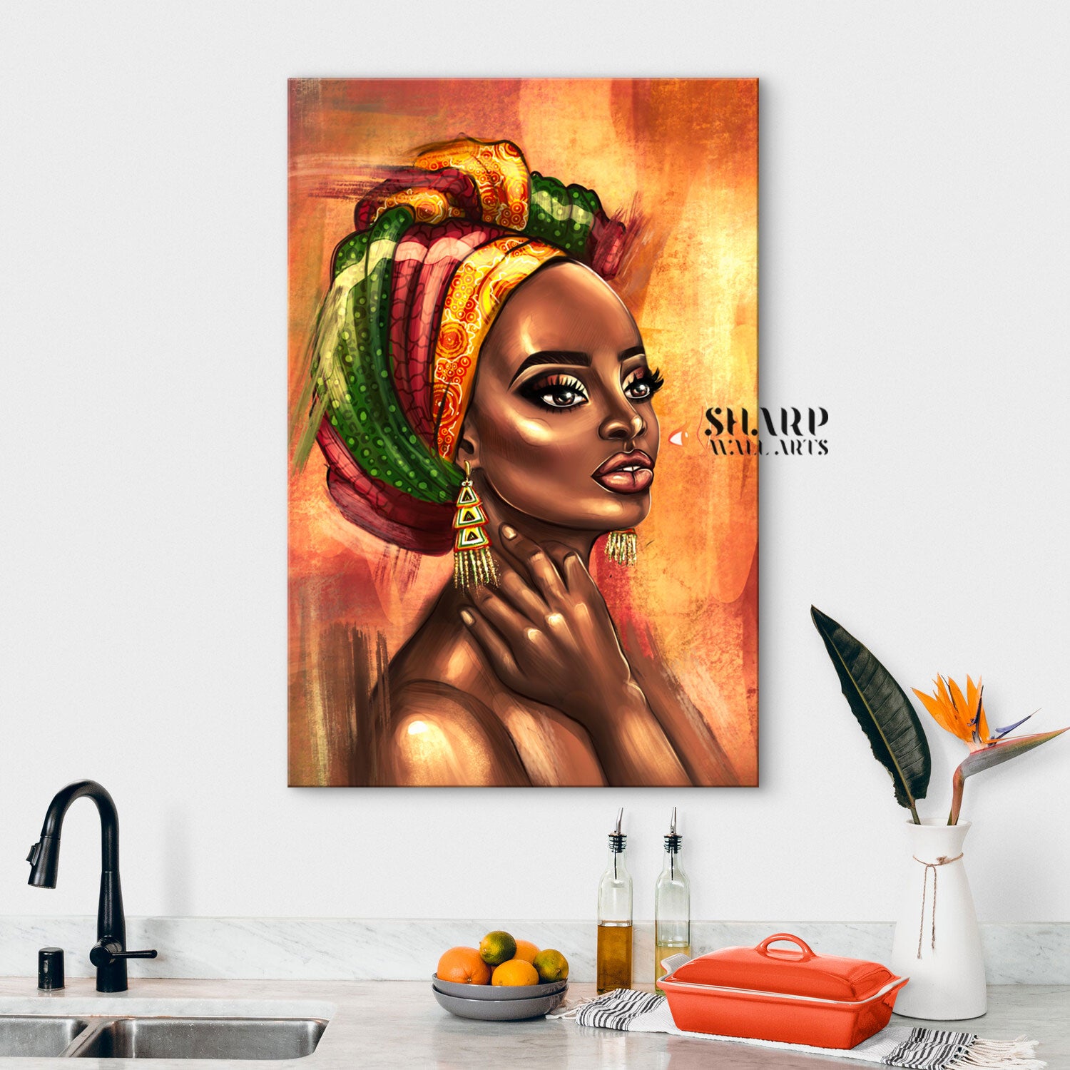 African American Woman Canvas Wall Art