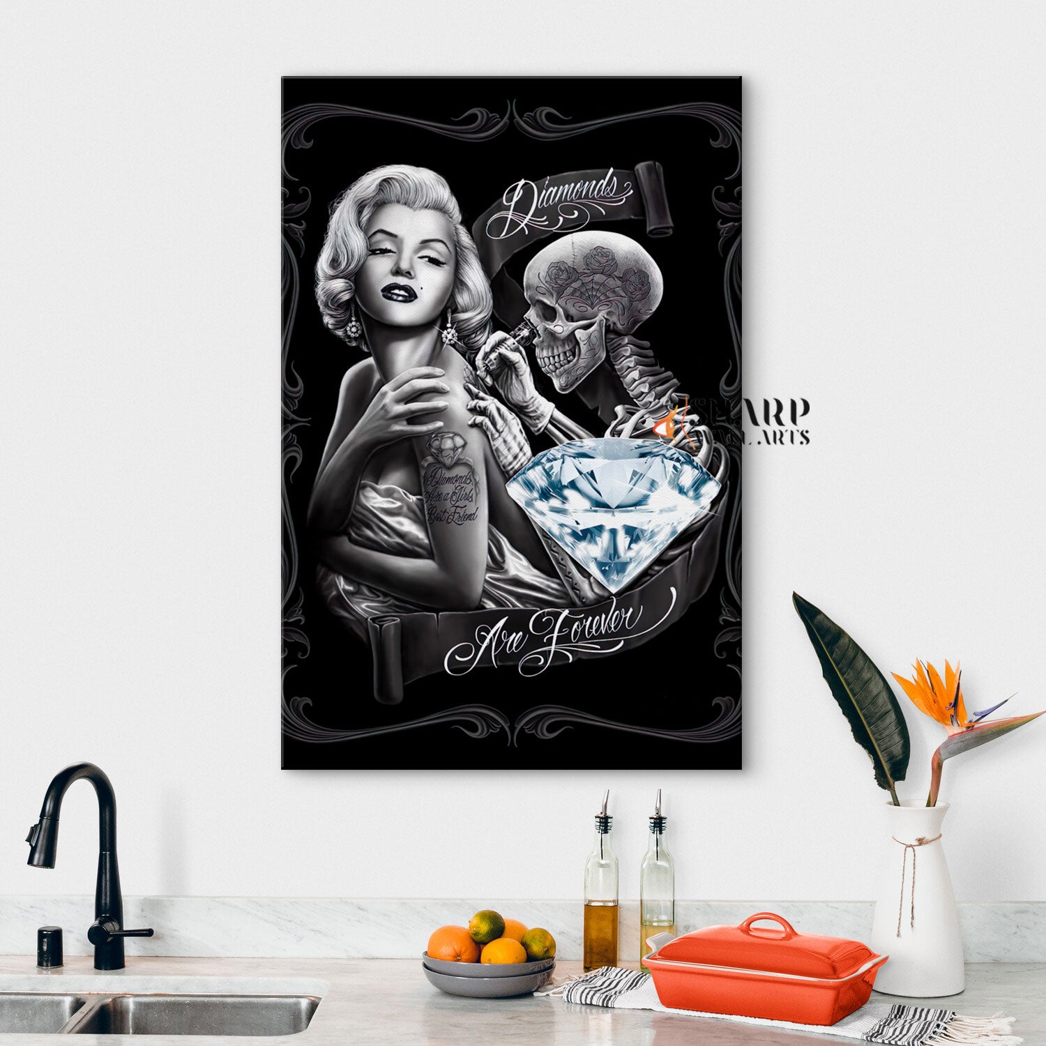 Marilyn Monroe Diamonds Are Forever Wall Art Canvas