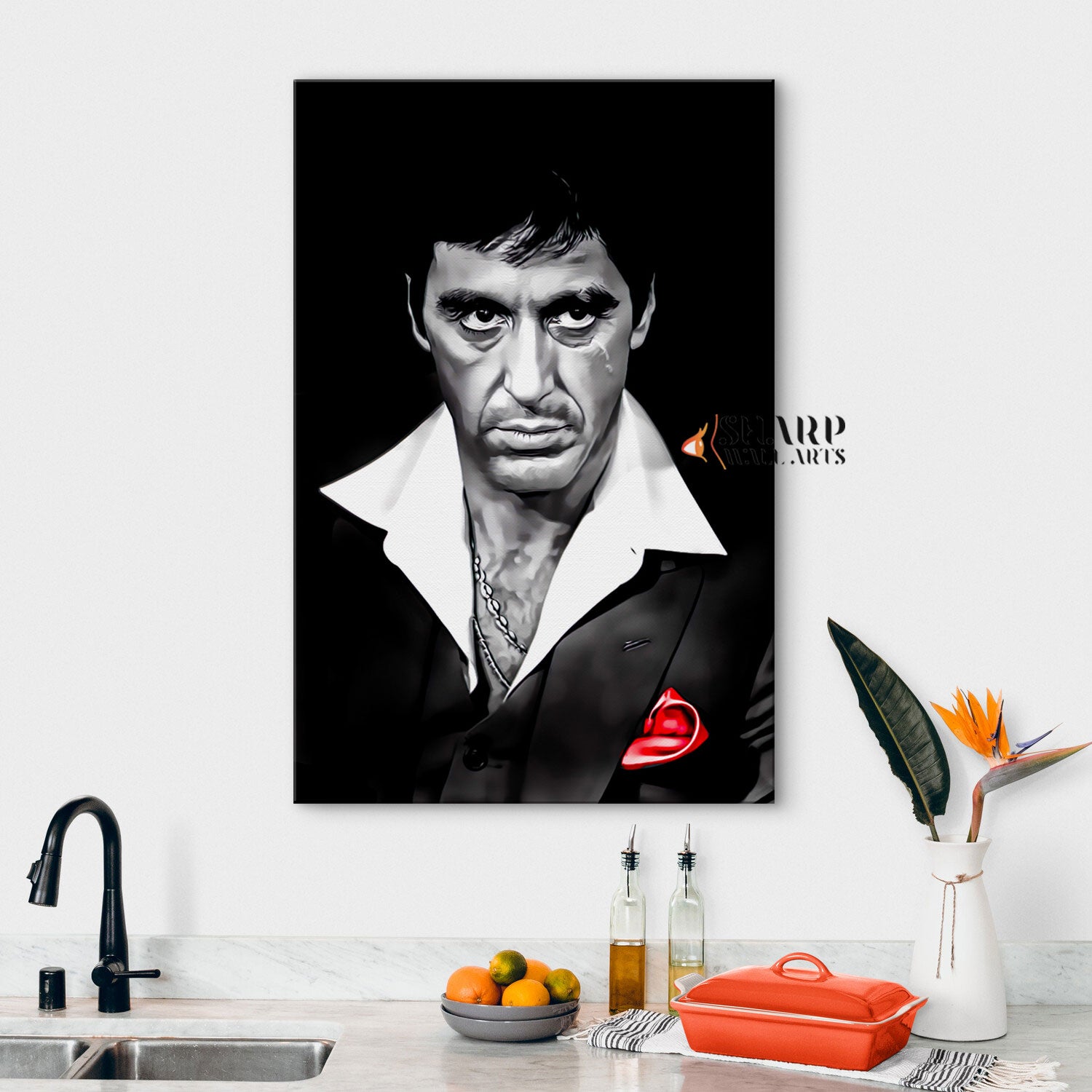 Scarface Kitchen Al Pacino Scarface Canvas Wall Art – SharpWallArts