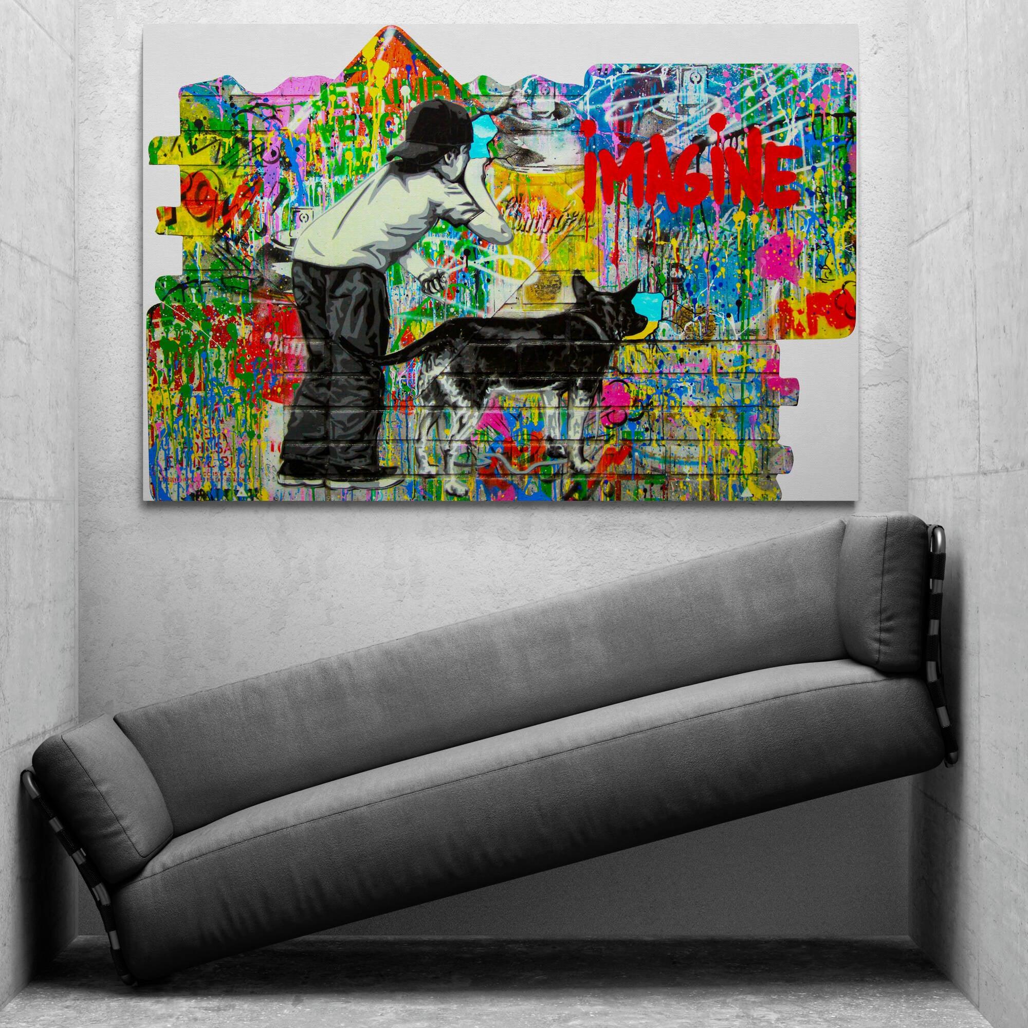 Banksy Imagine Canvas Wall Art - SharpWallArts