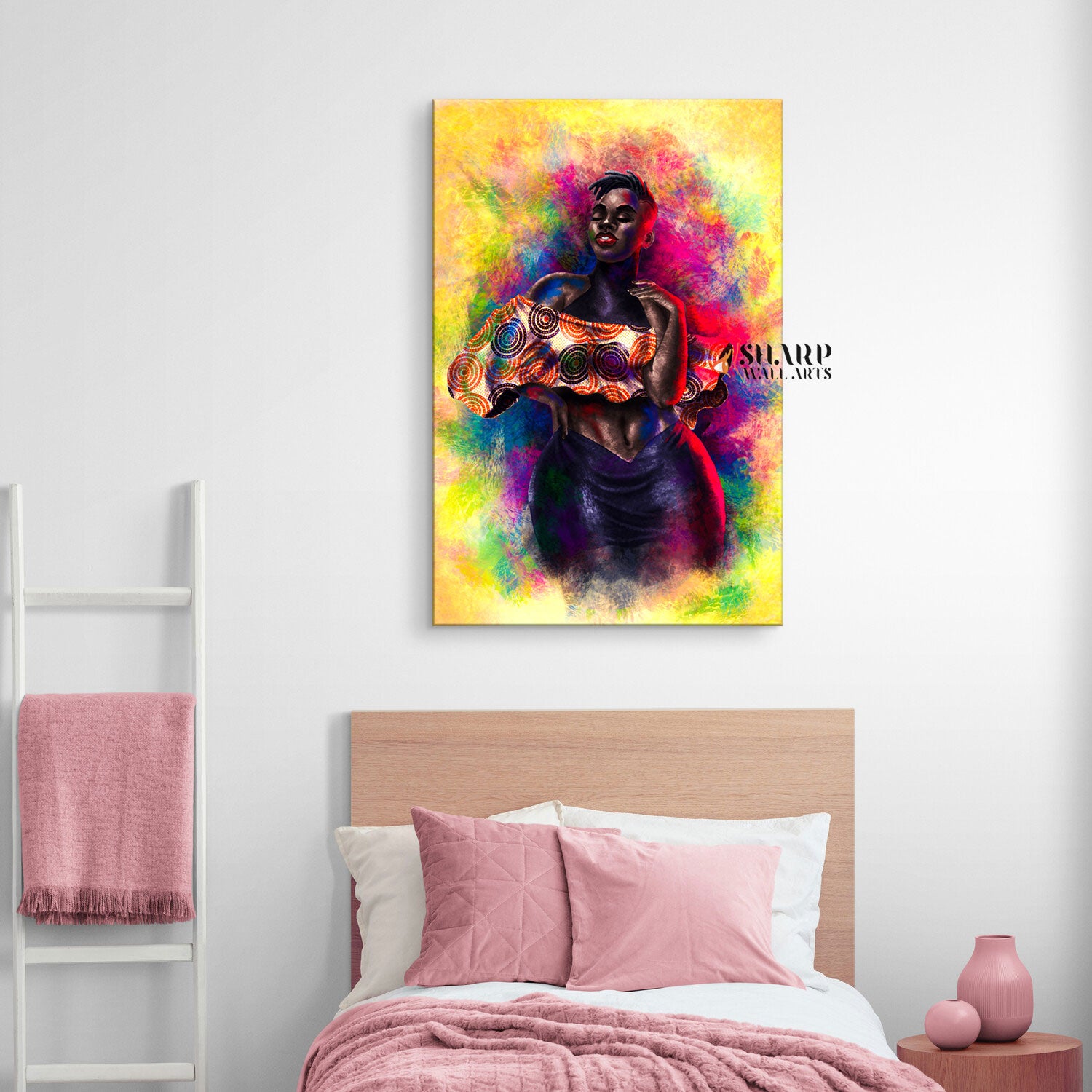African American Woman Wall Art Canvas