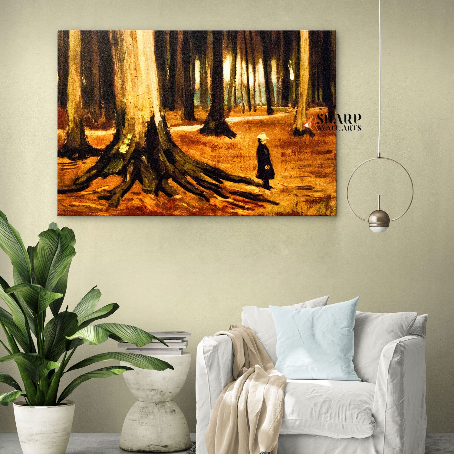 Vincent van Gogh Girl in the Woods Canvas Wall Art