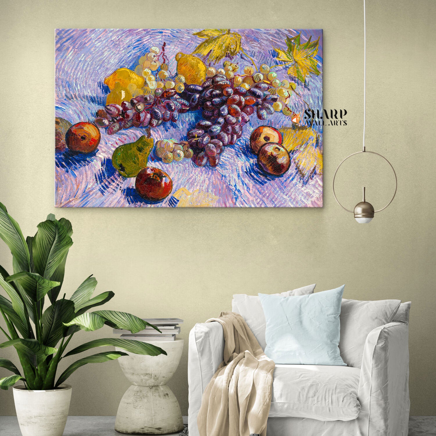 Vincent Van Gogh Still Life With Apples, Pears, Lemons And Grapes Canvas Wall Art