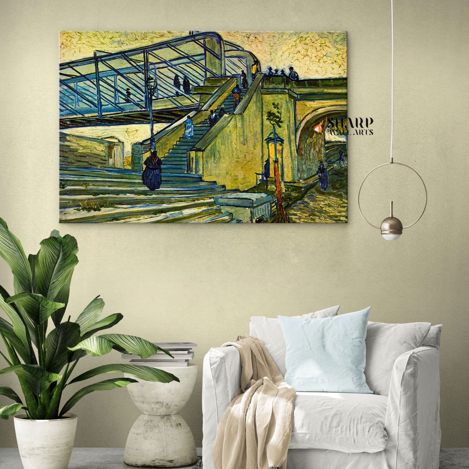 Vincent van Gogh Le Pont De Trinquetaille Canvas Wall Art