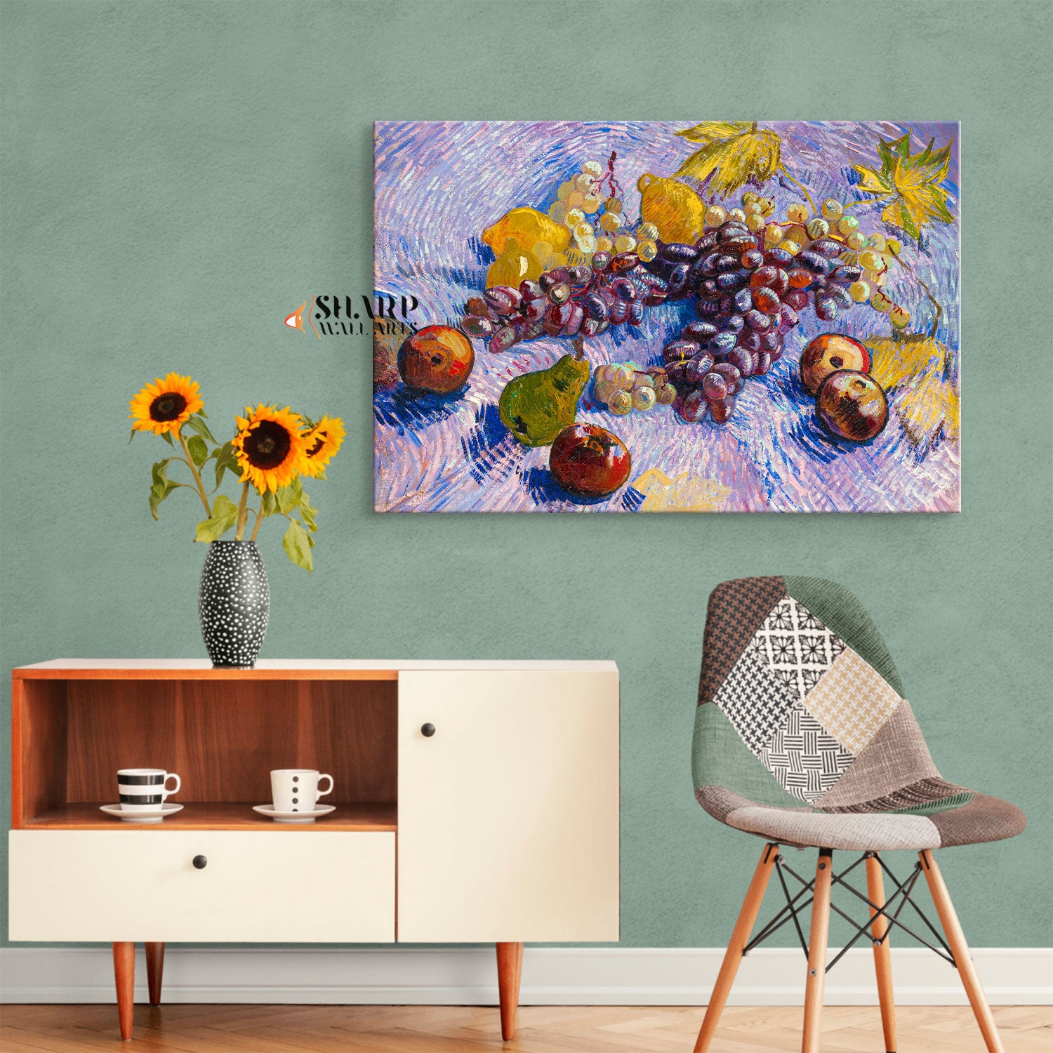 Vincent Van Gogh Still Life With Apples, Pears, Lemons And Grapes Canvas Wall Art
