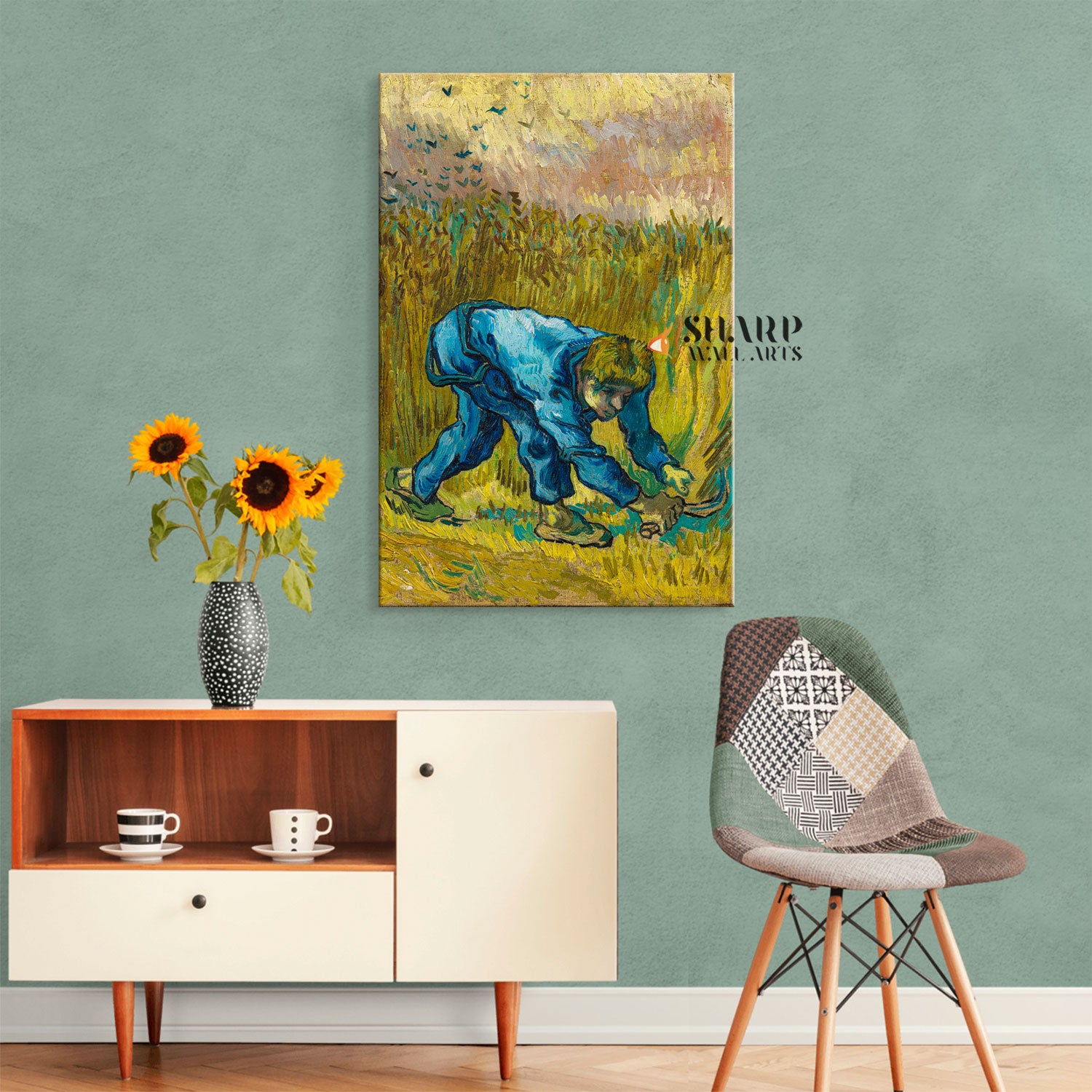 Vincent van Gogh Reaper With Sickle Canvas Wall Art
