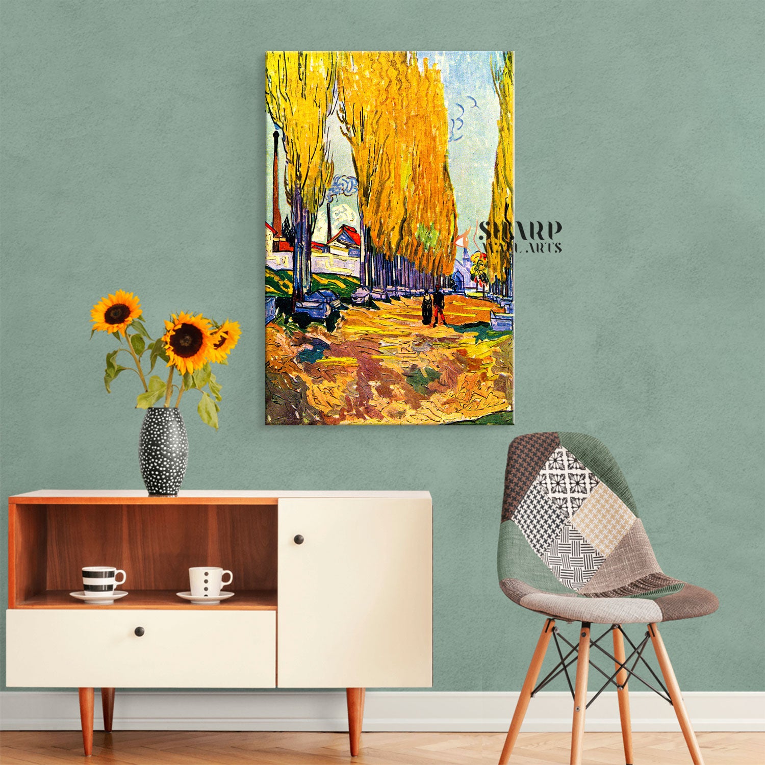 Vincent van Gogh Falling Autumn Leaves Canvas Wall Art