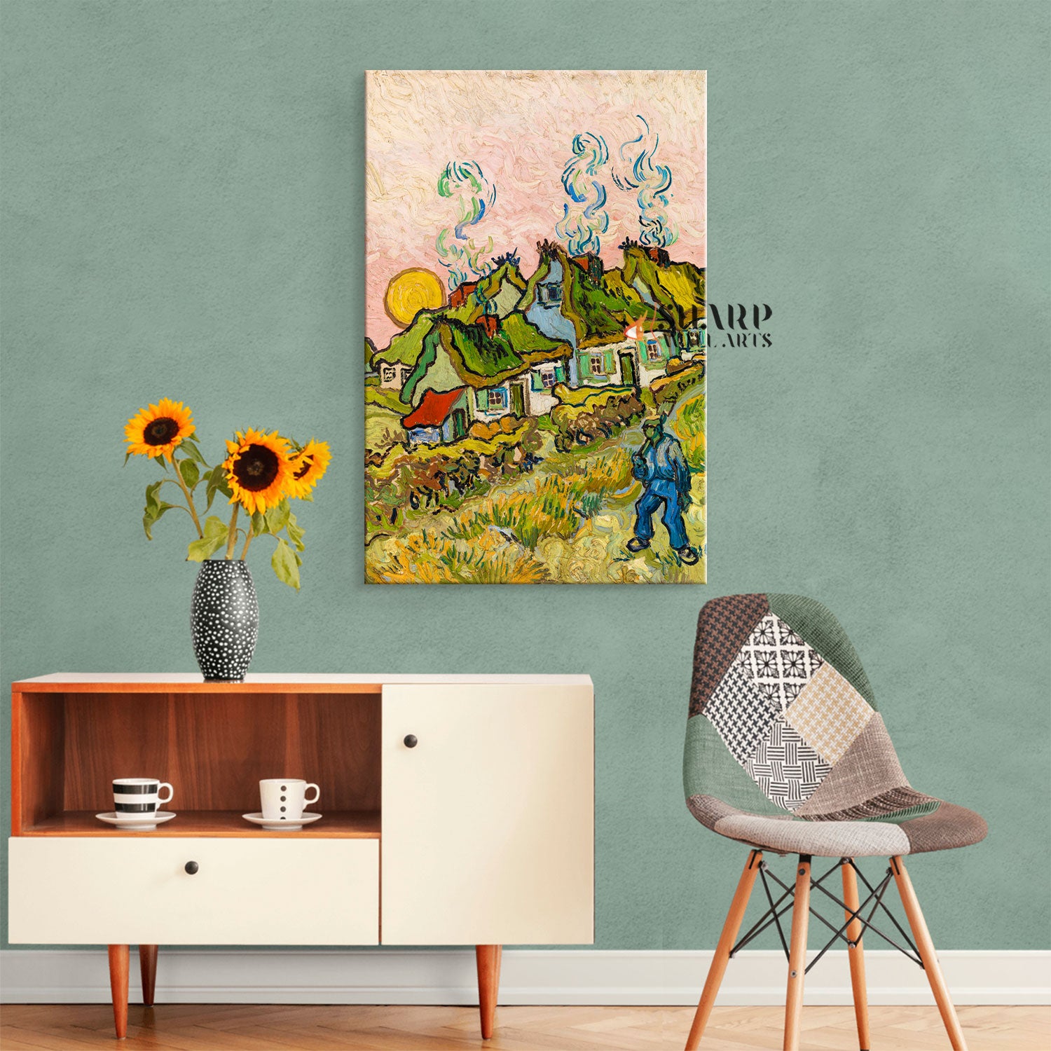 Vincent Van Gogh House And Figure Canvas Wall Art