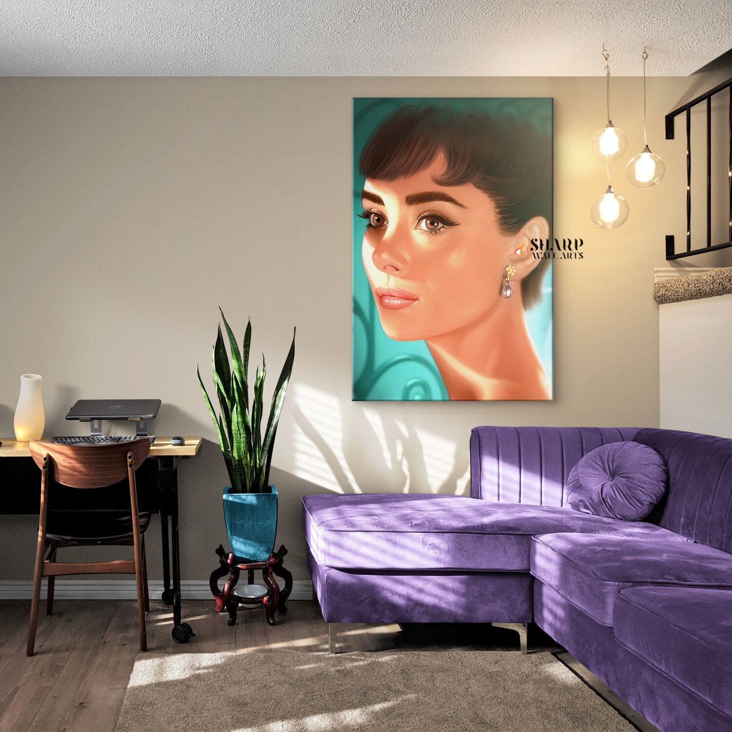 Audrey Hepburn Portrait Canvas Wall Art