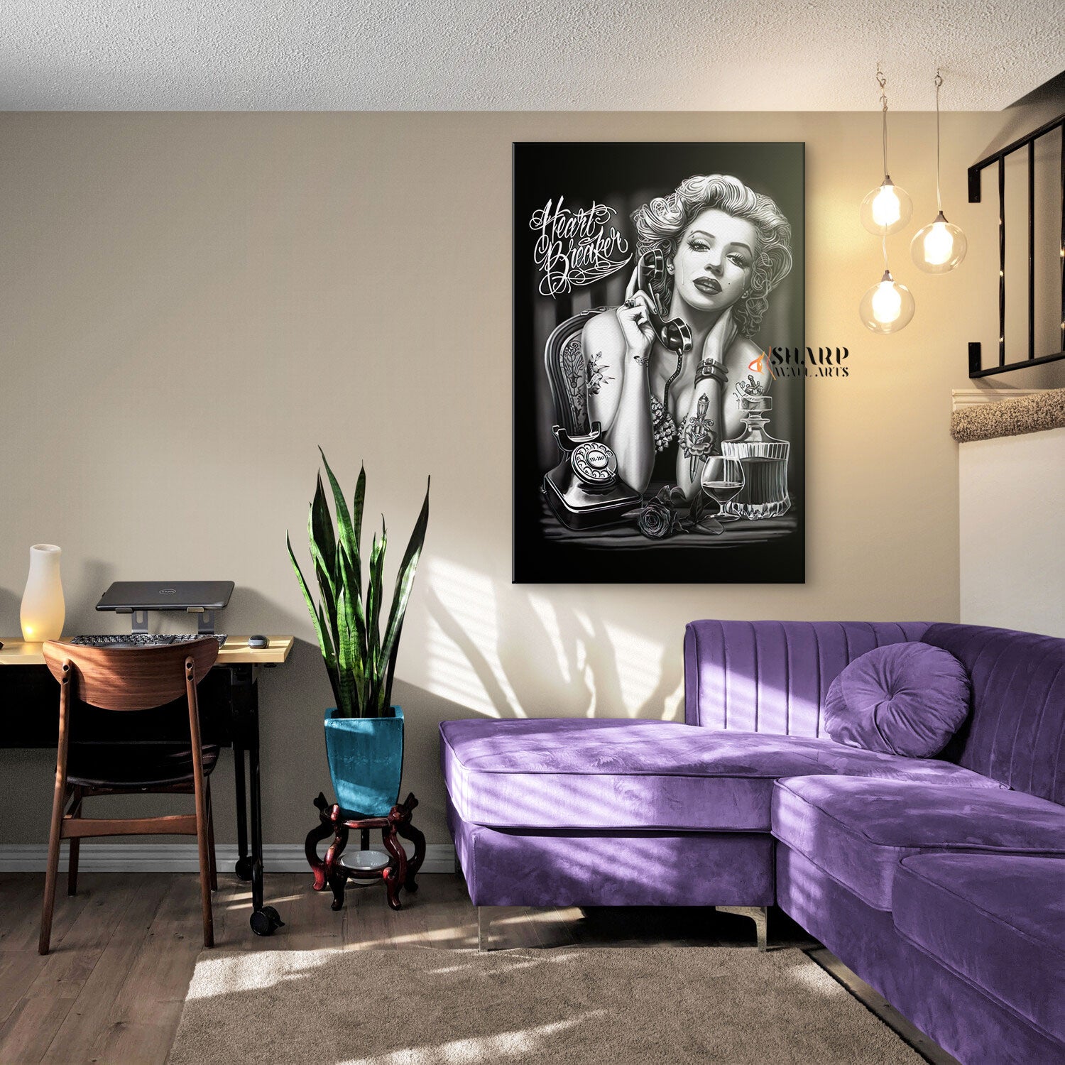 Marilyn Monroe Heart Breaker Wall Art Canvas