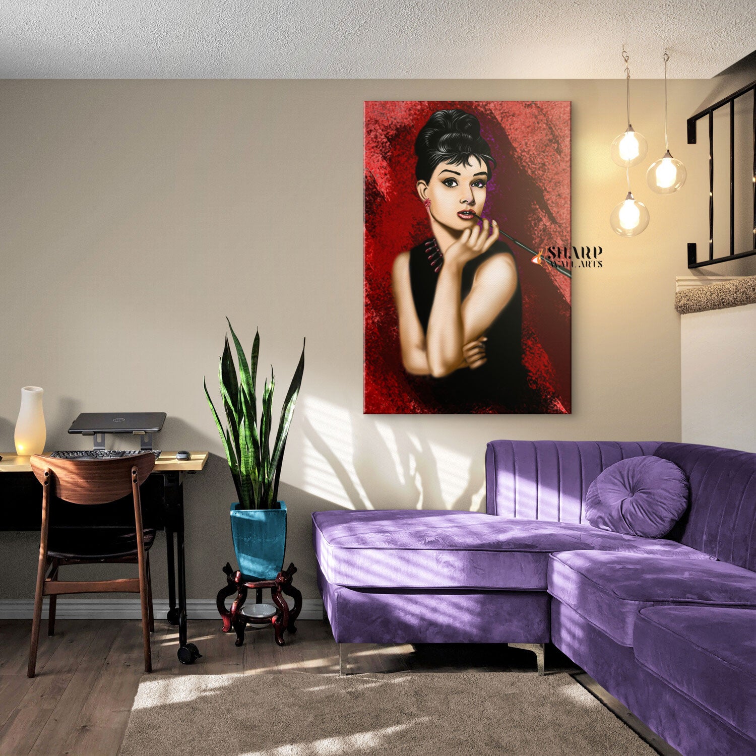 Audrey Hepburn Portrait Wall Art Canvas