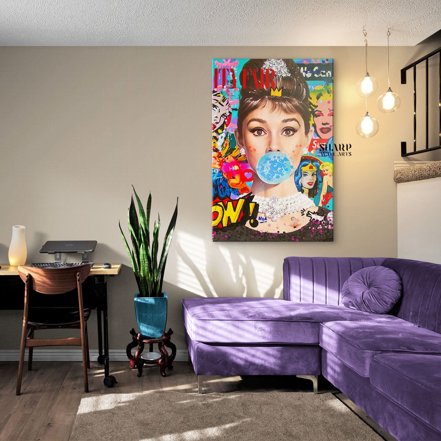 Audrey Hepburn Good Morning Gorgeous Canvas Wall Art – SharpWallArts
