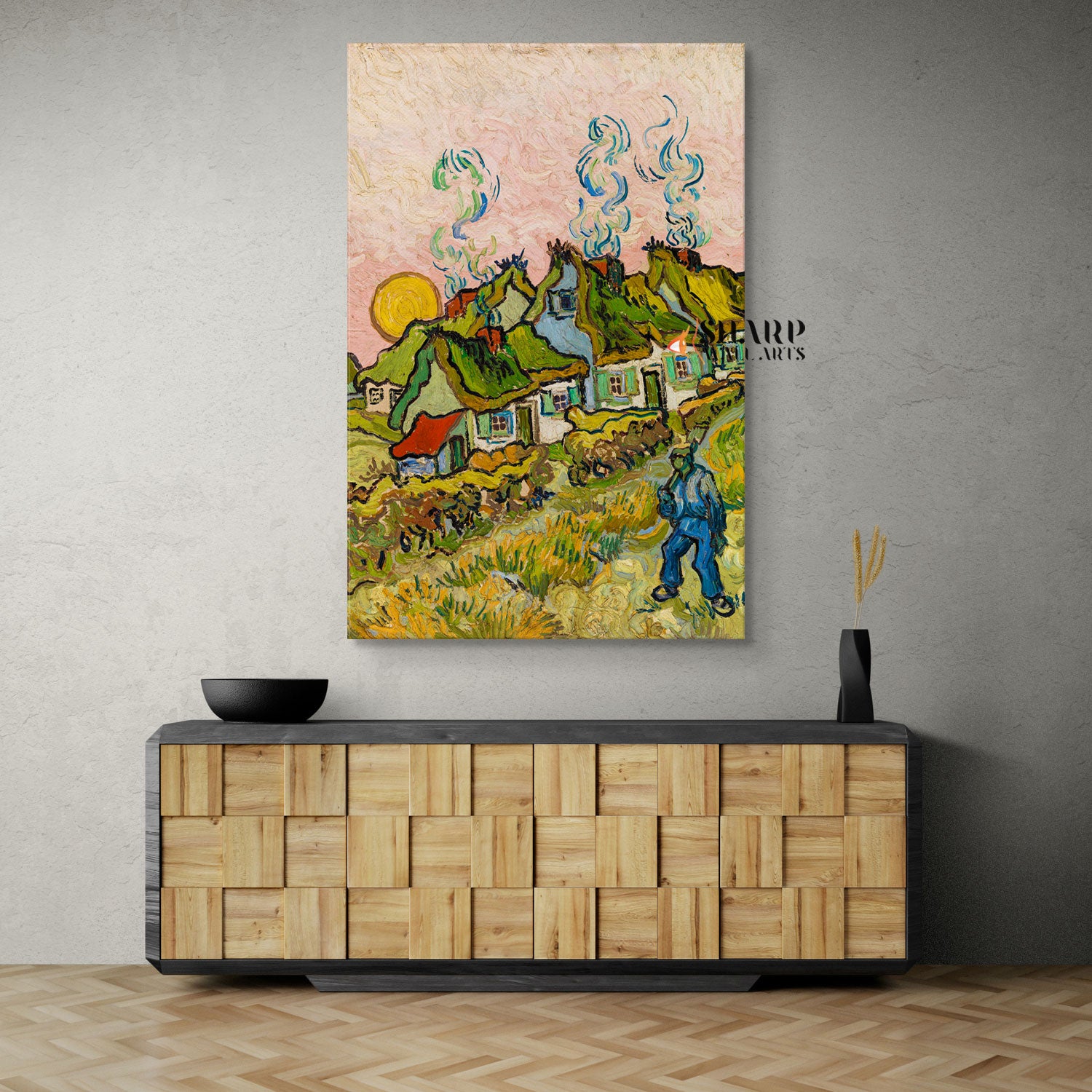 Vincent Van Gogh House And Figure Canvas Wall Art