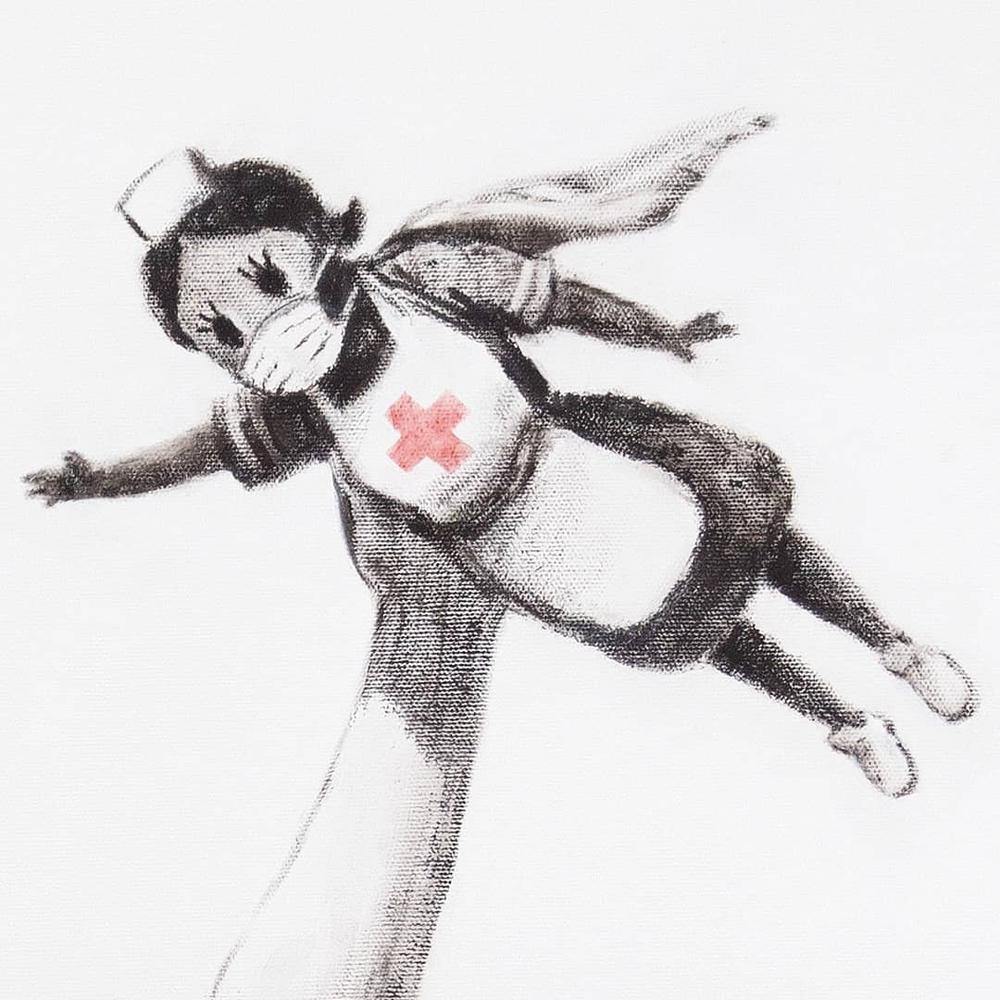 Banksy Game Changer - Nurse Superhero - SharpWallArts