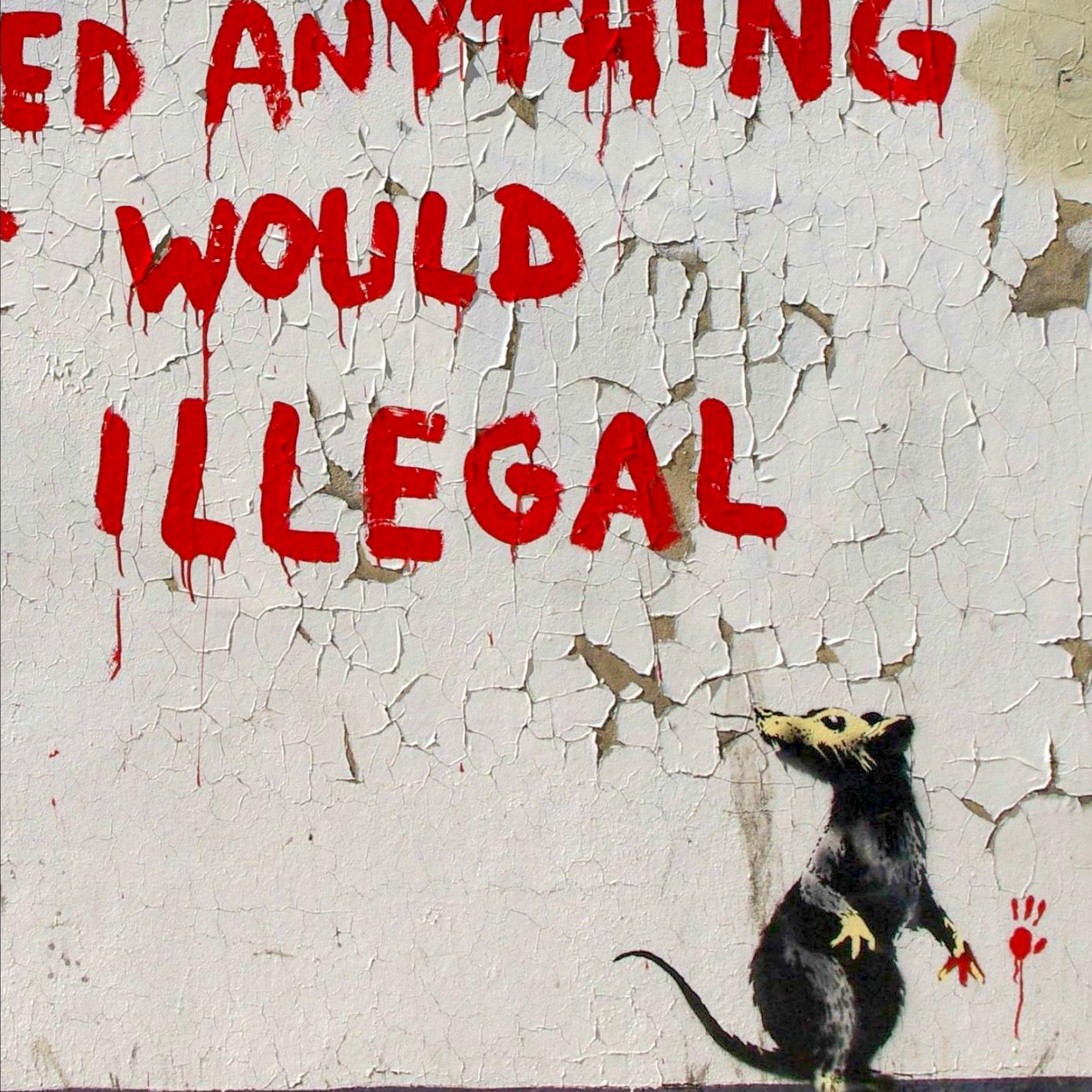 Banksy - If Graffiti Changed Anything It Would Be Illegal Wall Art Canvas - SharpWallArts