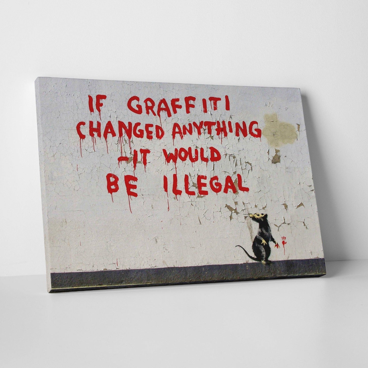Banksy - If Graffiti Changed Anything It Would Be Illegal Wall Art Canvas - SharpWallArts
