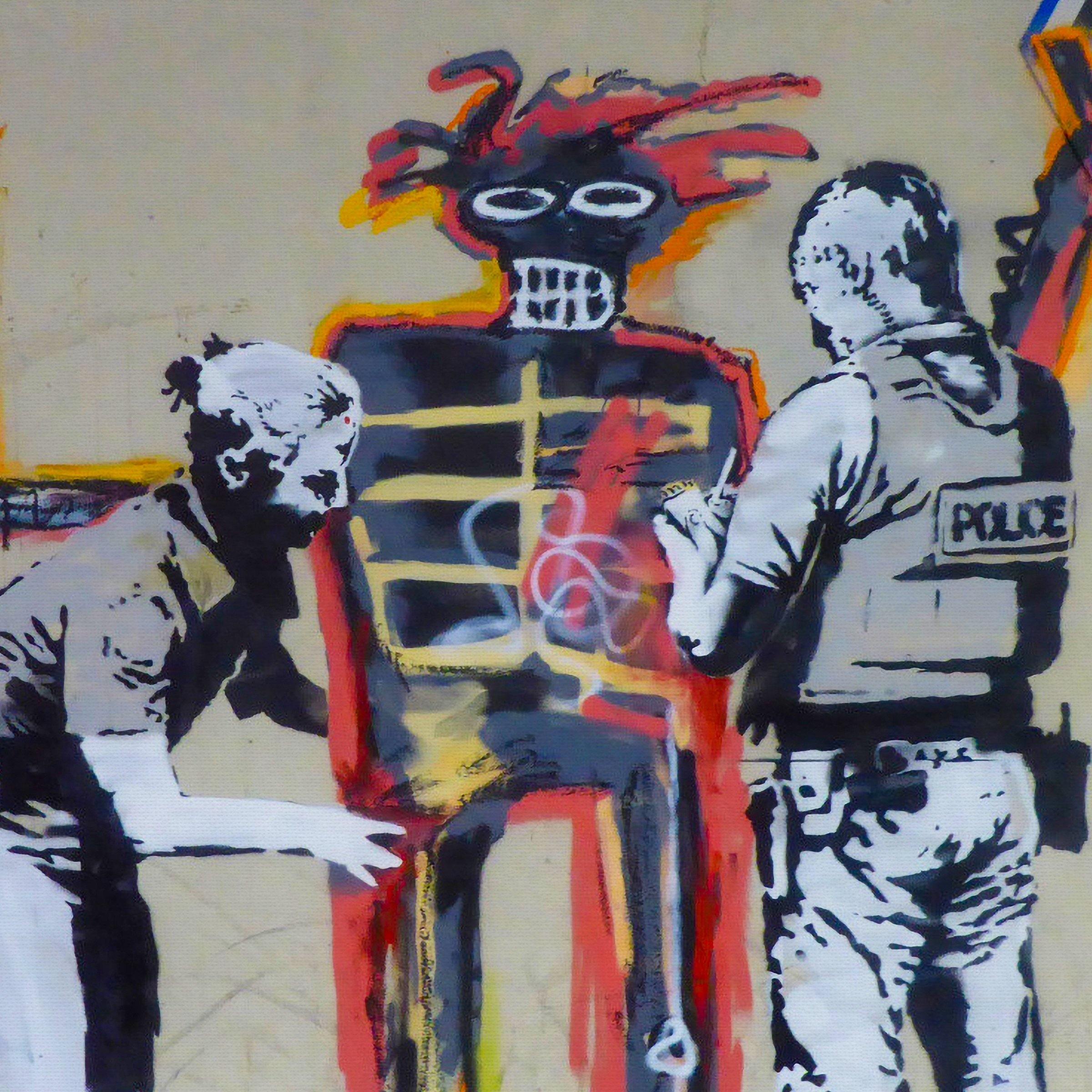 Banksy Jean Michel Basquiat Wall Art Canvas - SharpWallArts