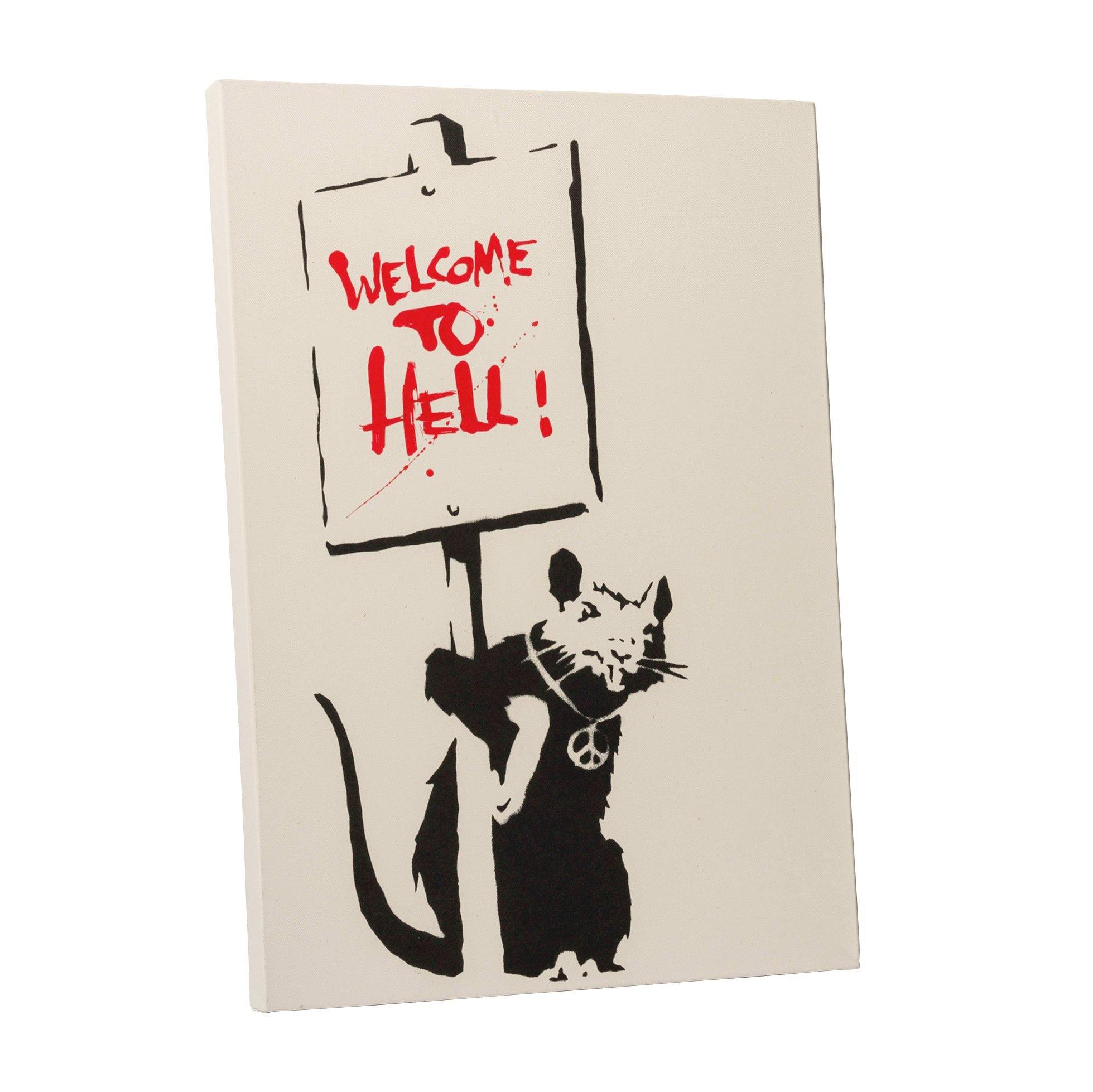 Banksy - Welcome To Hell Wall Art Canvas - SharpWallArts