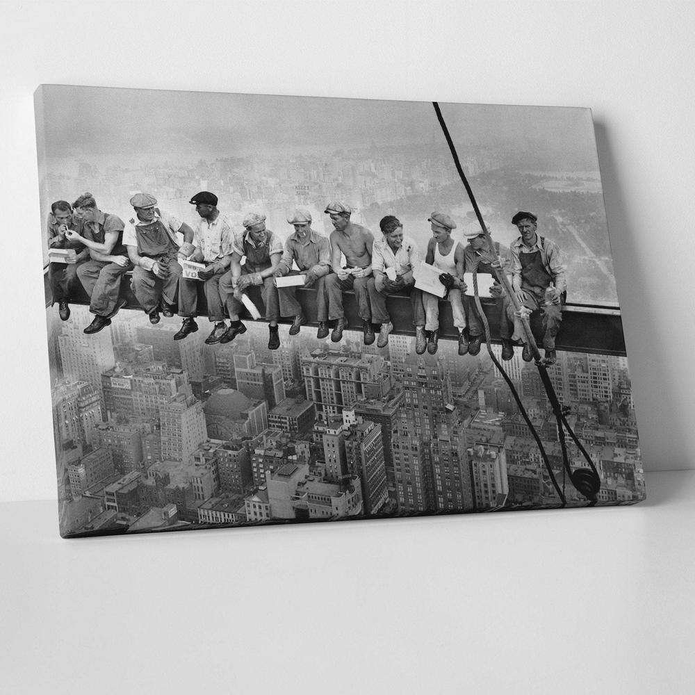 Lunch Atop a Skyscraper - New York Vintage Black and White Art - SharpWallArts